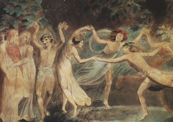 Oberon, Titania and Puck with Fairies Dancing