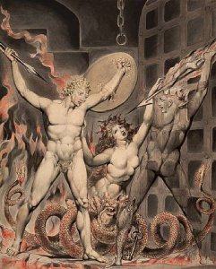 Satan Tempts Christ with the Kingdoms of Earth from Milton's 'Paradise Regained', Book III lines 251-426, c.1816-18