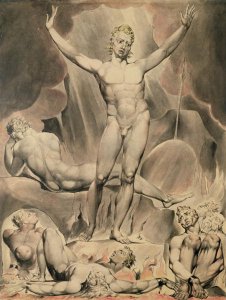 Satan Tempts Christ with the Kingdoms of Earth from Milton's 'Paradise Regained', Book III lines 251-426, c.1816-18