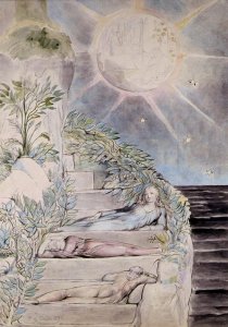 Christ's troubled sleep from Milton's 'Paradise Regained', Book IV lines 401-25, c.1816-18